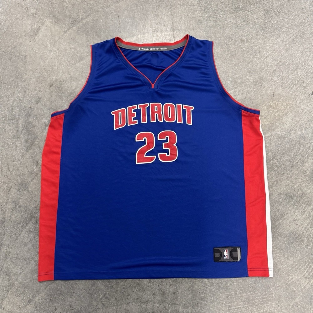 Men's Jaden Ivey Basketball Jersey Detroit Pistons Fanatics 3XL Blue Flaws